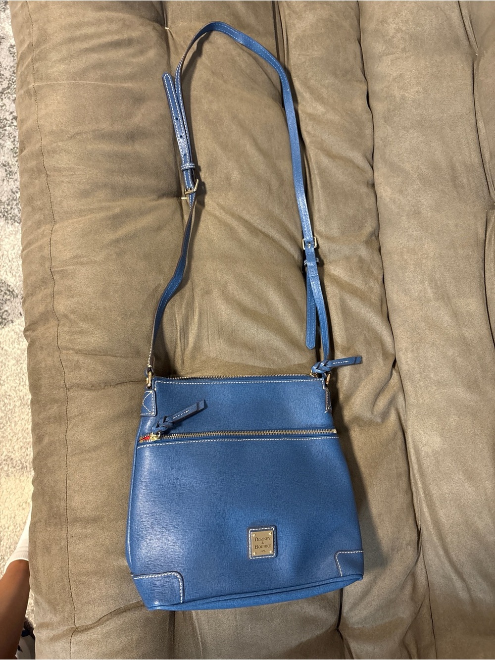 Dooney & Bourke Blue Pebble Leather Crossbody
